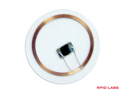 Etiquette RFID magnétique MIFARE® adhésive pour ajouter sur un badge sans puce