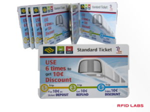 Ticket carton papier RFID sans-contact puce pour metro ou festival